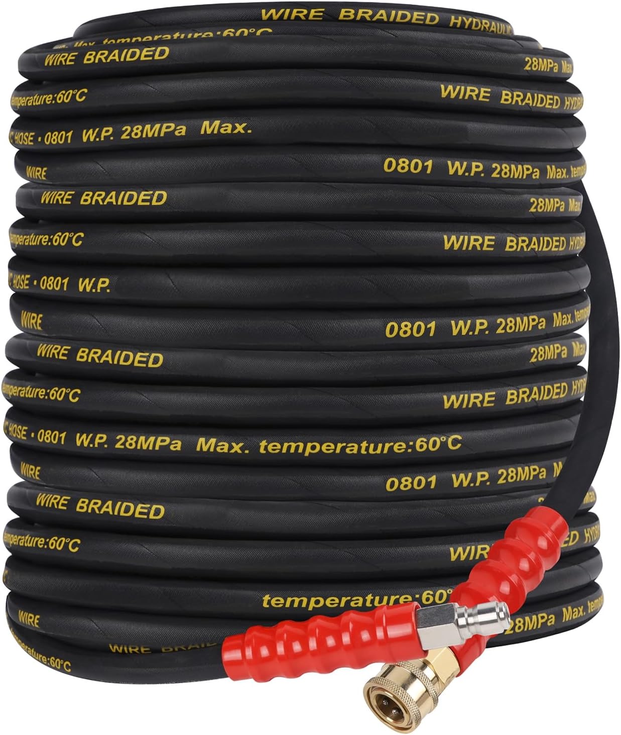 Biswing 50FT Pressure Washer Hose with 3/8 Inch Quick Connect