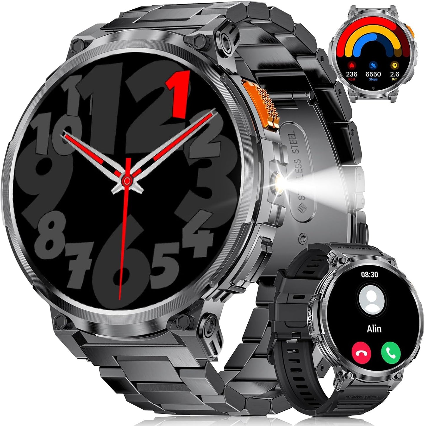 FOXBOX 1.85 IPS Smartwatch - Military Grade, IP68 Waterproof