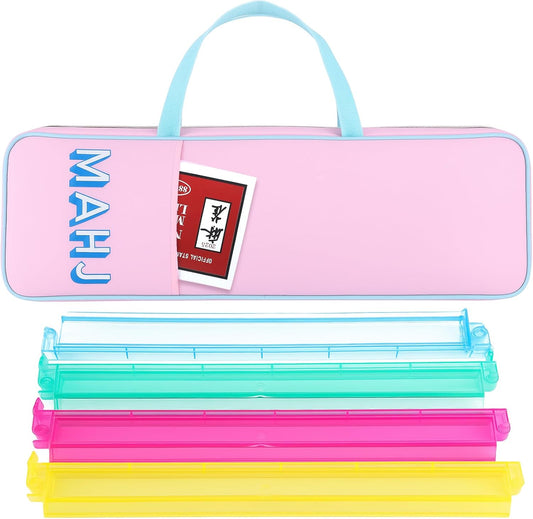 Mahjong Rack Bag for Game Storage - Light Pink 21 x 6.5 x 2 in