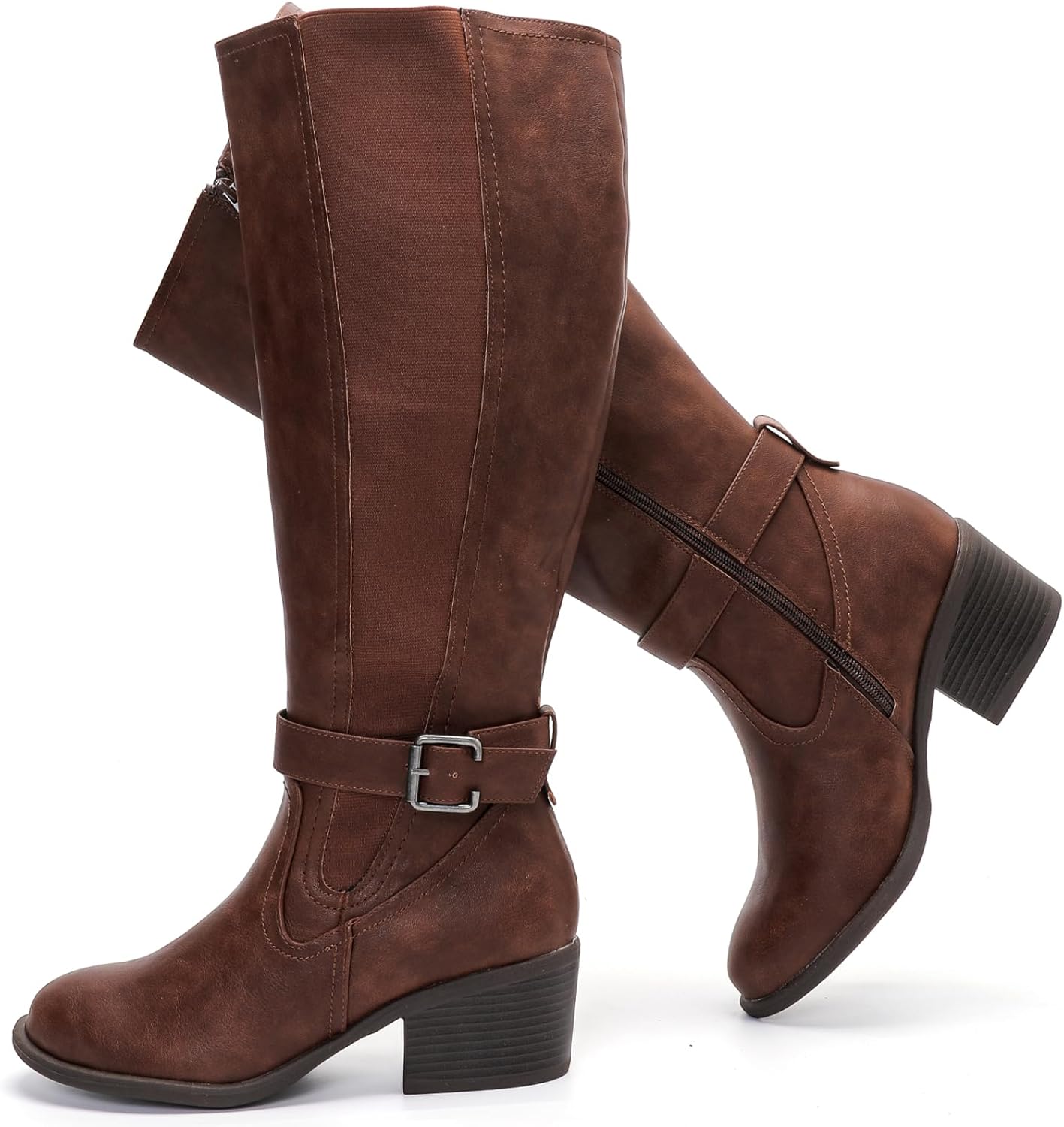 Luoika Women's Extra Wide Calf Knee High Boots for Comfort