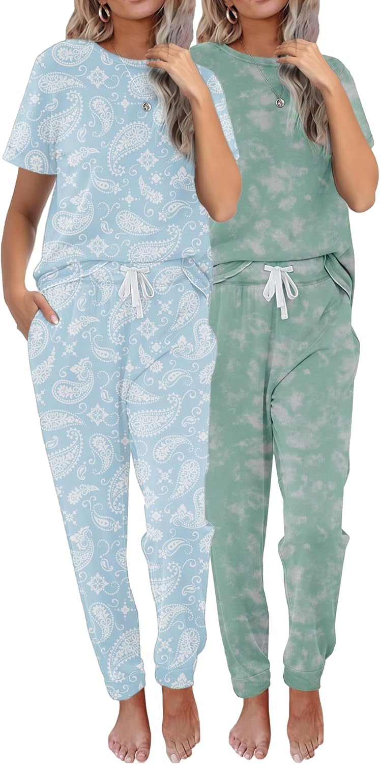 Stylish 2 Piece Pjs Set for Women with Pockets and Comfort