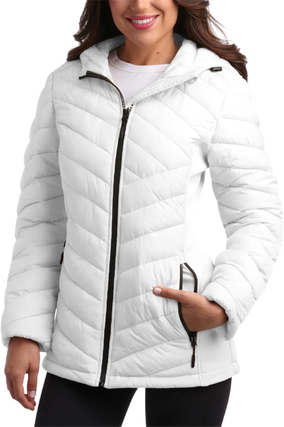 Reebok Womens Lightweight Softshell Quilted Jacket for Winter