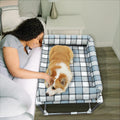 Bedside Cosleeper Pet Dog Bed - Raised Window Perch for Snuggling