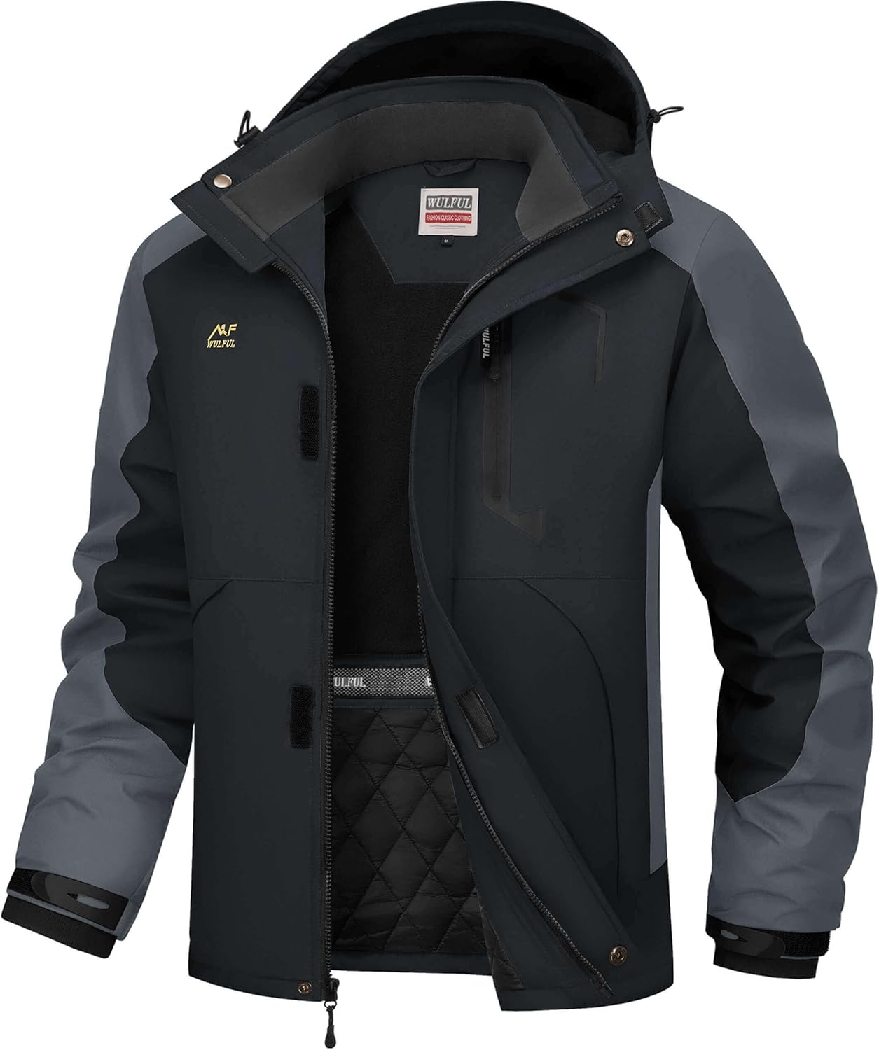 WULFUL Men's Winter Coats Waterproof Ski Jacket for Cold Weather