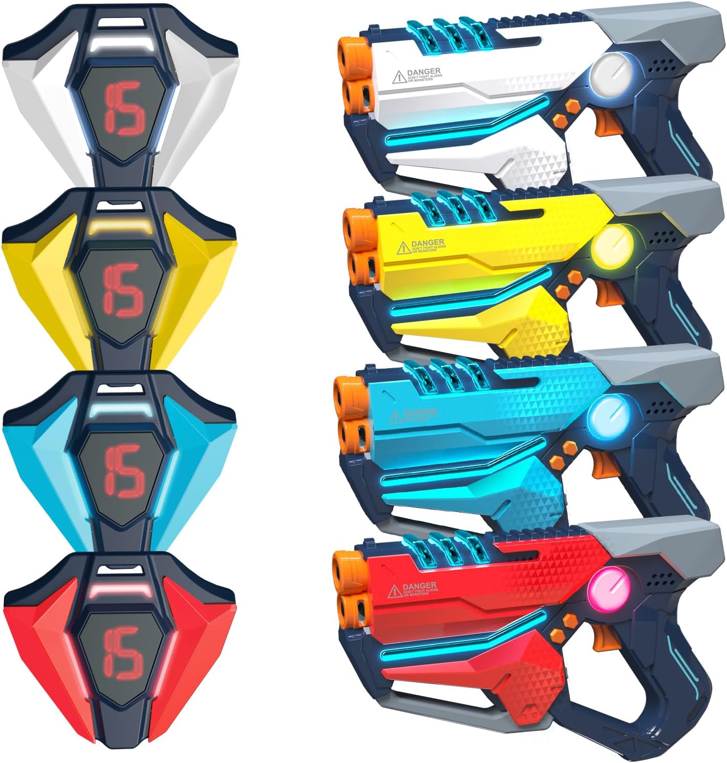 Laser Tag Set of 4 with Vest for Teens and Adults Fun