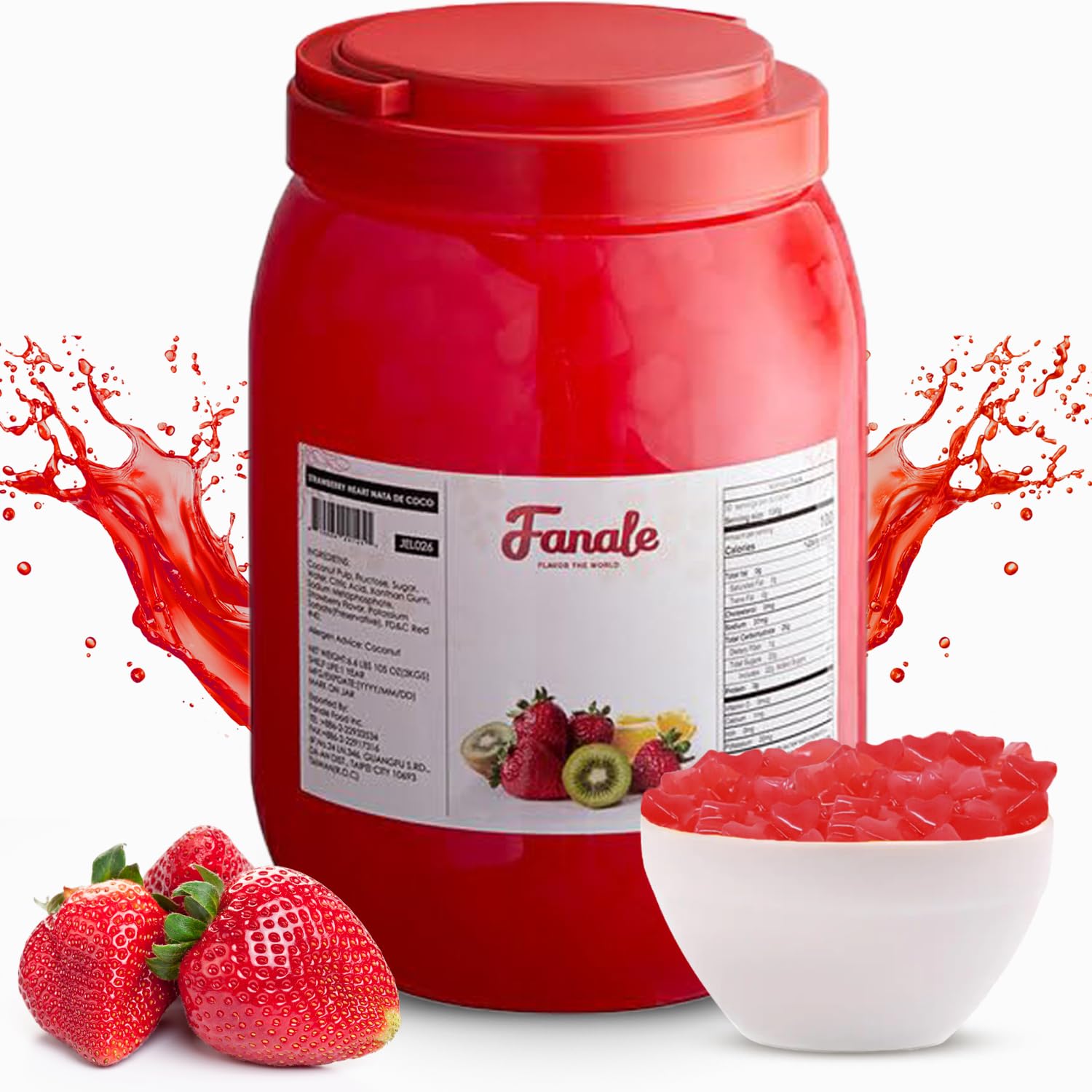 Fanale Coconut Jelly Topping for Boba Tea and Desserts