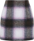 Plaid Skirts for Women High Waisted Mini Skirts - Casual Bodycon