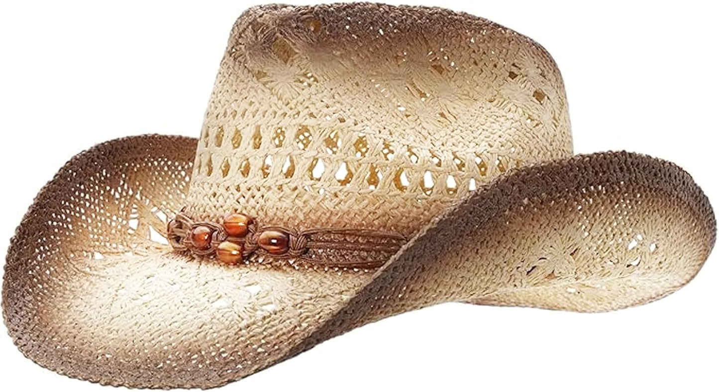 Western Outback Cowboy Hat for Men and Women - Classic Straw Style