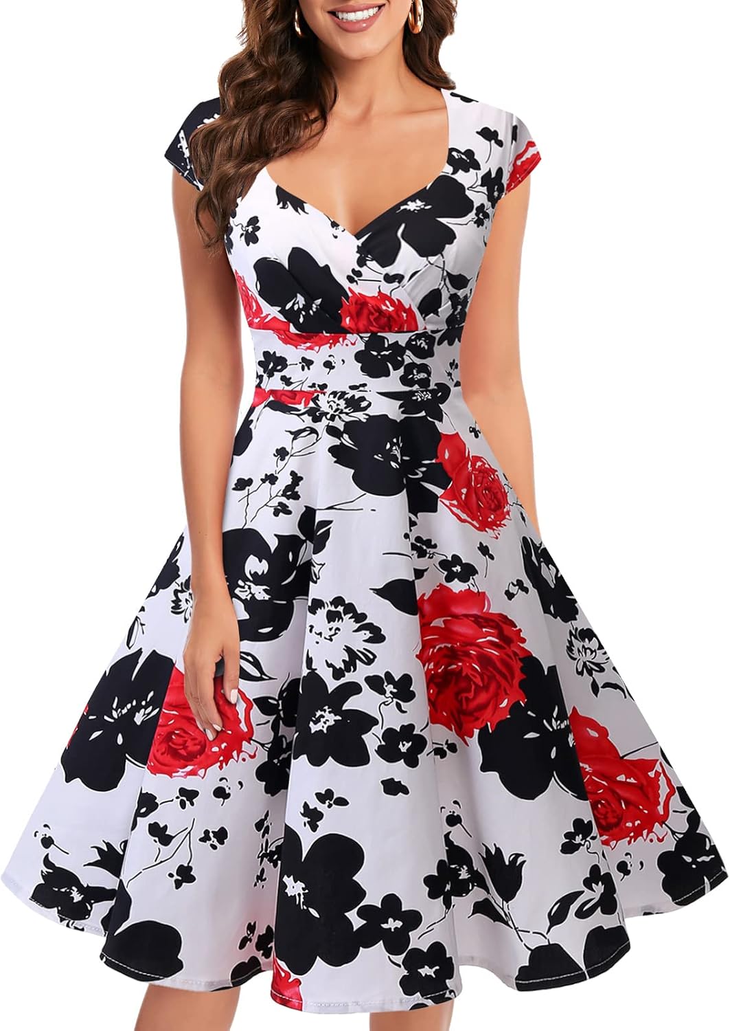 Bbonlinedress Women Short 1950s Retro Vintage Cocktail Dress