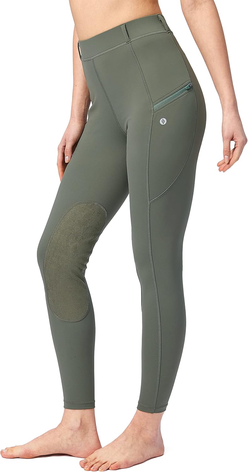 SANTINY Women's Horse Riding Pants with Zipper Pockets for Comfort