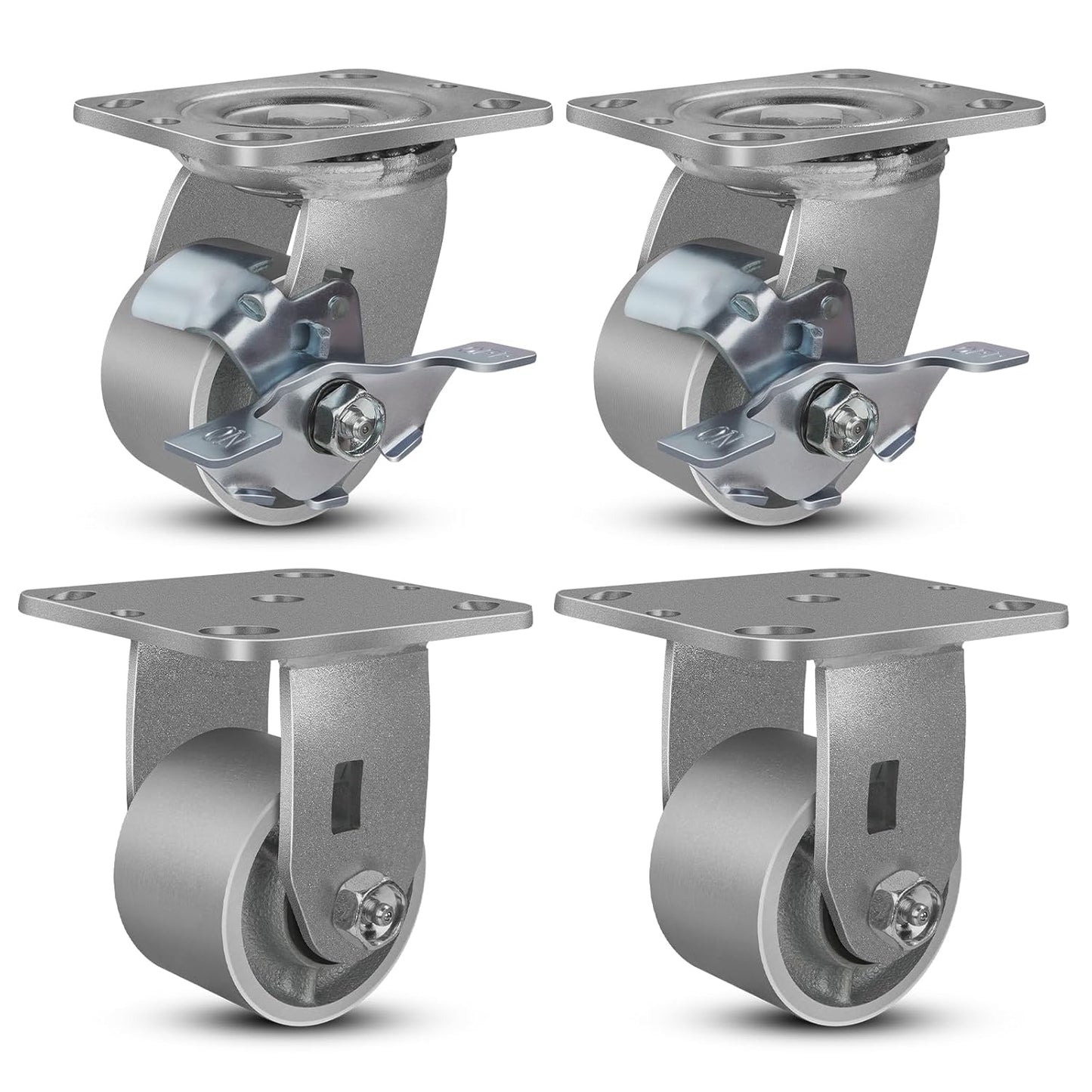 3inx2in Heavy Duty Industrial Casters Set for Tough Environments