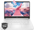 HP 14in HD Laptop Snow White - Back to School Bundle