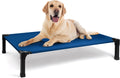 Elevated Dog Bed Navy - Cooling Raised Pet Cot for Large Dogs