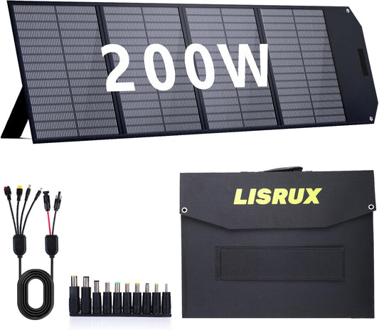 200W LISRUX Solar Charger: Fast Charging, Waterproof & Portable