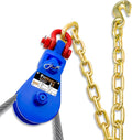 2 Ton Snatch Block with G80 Chain - Heavy Duty Pulley for Towing