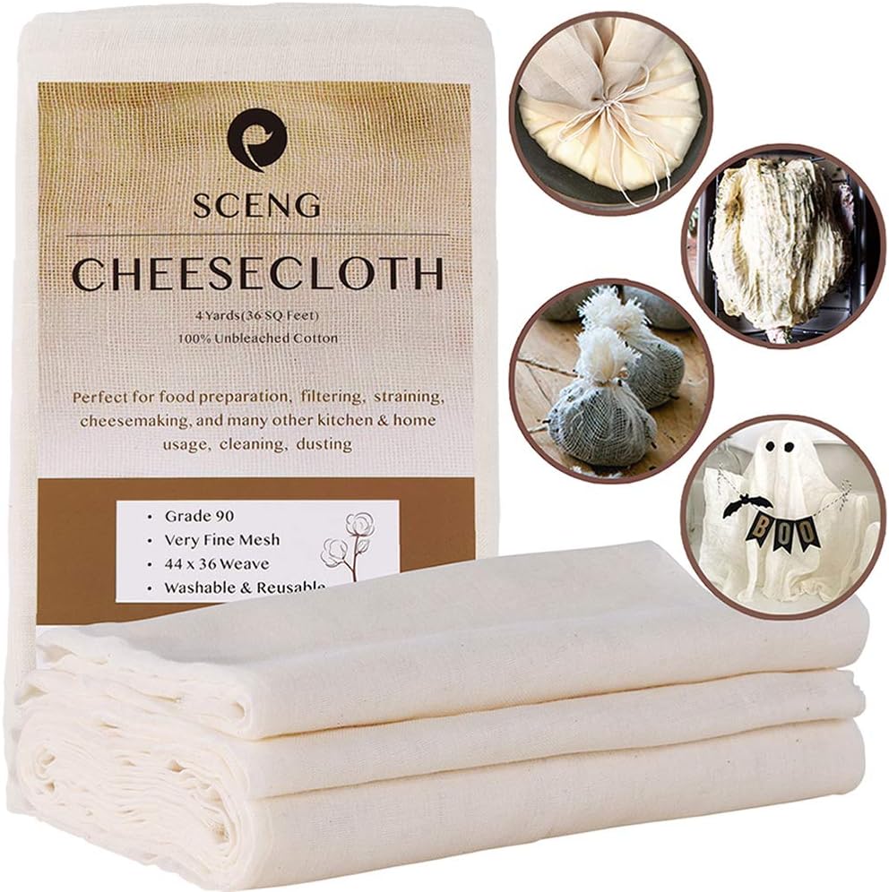Ultra Fine Grade 90 Cheesecloth: Reusable Cotton for Perfect Straining!