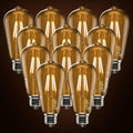 ASOKO ST58 Antique LED Filament Light Bulbs - 12 Pack