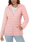 Women's Hooded Puffer Jacket Lightweight Quilted Padded Coat