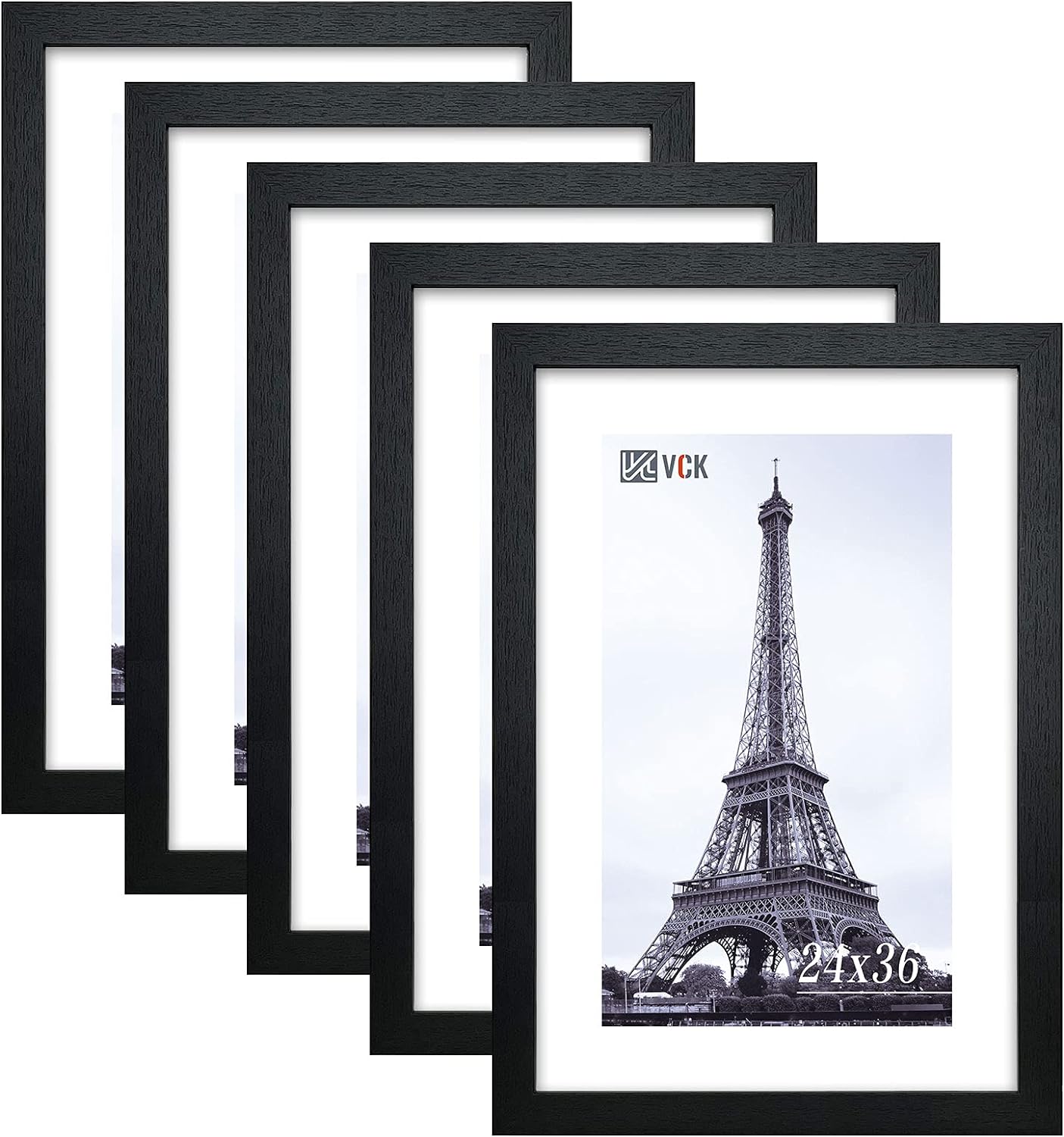VCK 24x36 Inch Black Poster Frame Set for Artwork Display