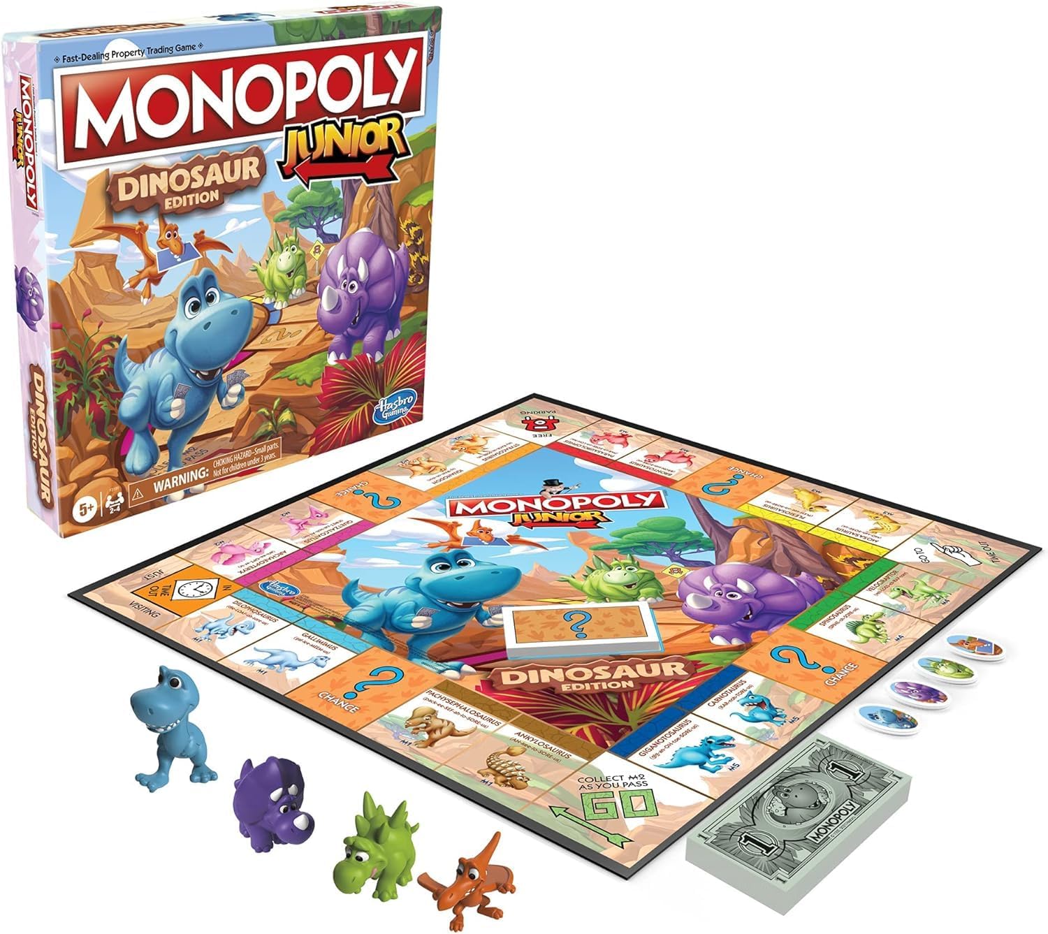 Dinosaur Junior Monopoly Game | Dino-Themed Fun for Kids