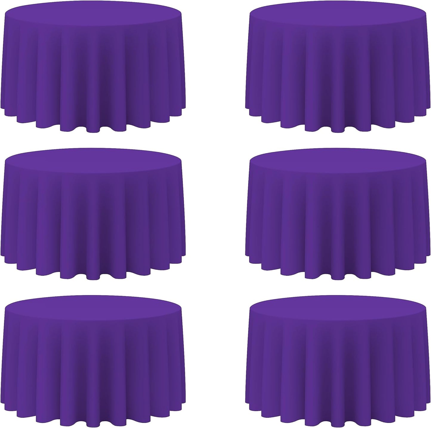 Premium 120 Inch Purple Round Tablecloths for Elegant Events