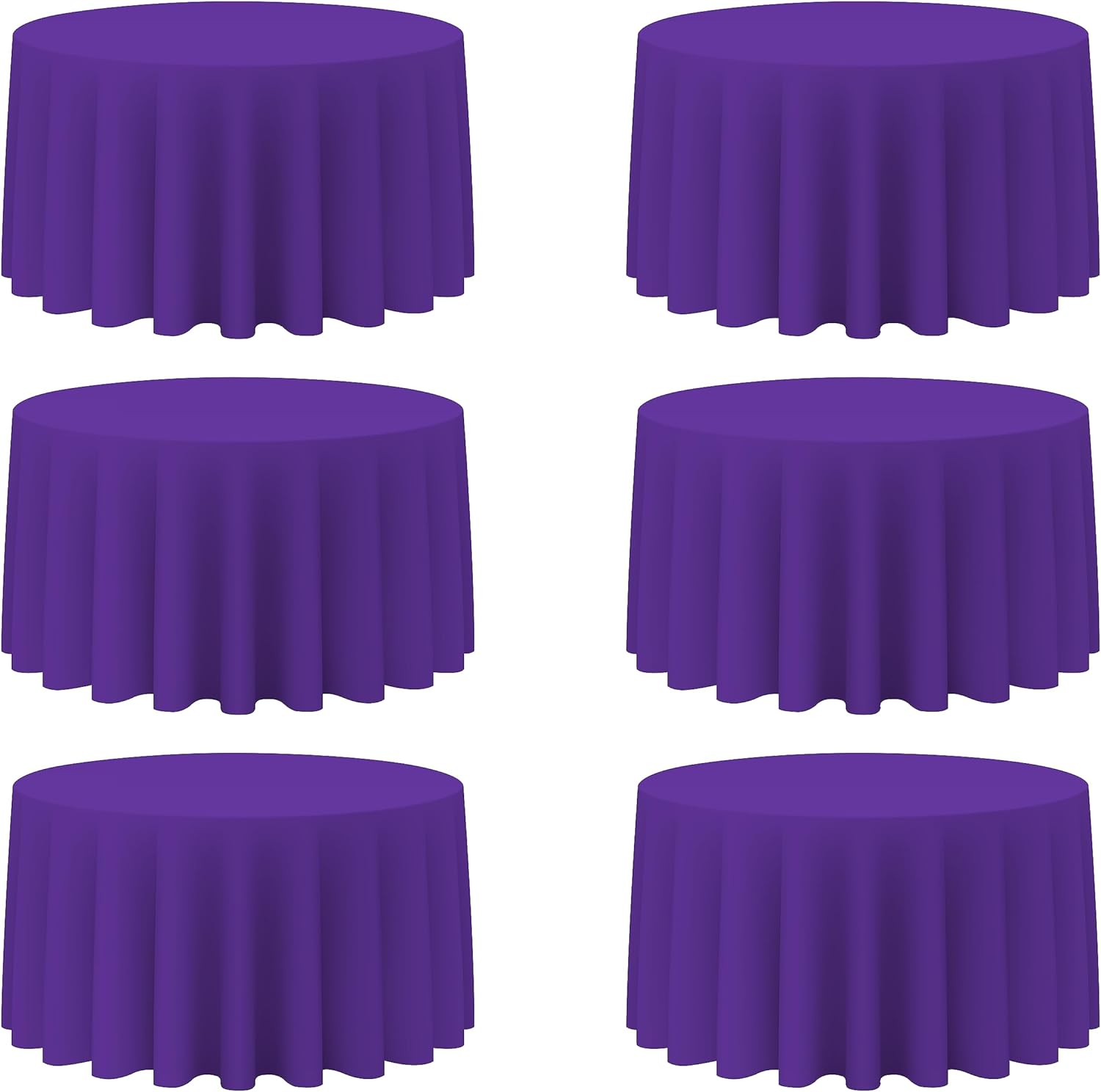 Premium 120 Inch Purple Round Tablecloths for Elegant Events