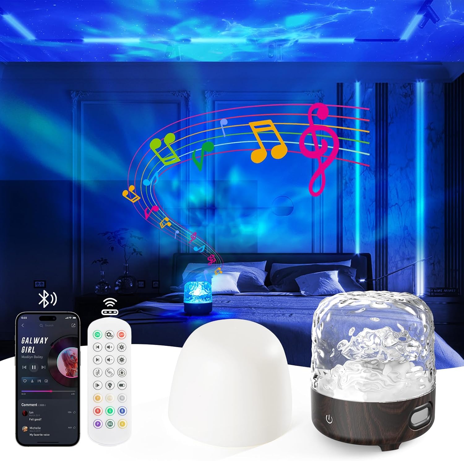 SHYVIAN Ocean Wave Projector: Mood-Boosting Lights