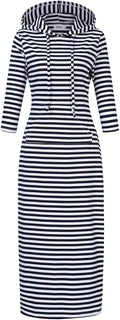 MISSKY Women's Pocketed Pullover Maxi Dress for Everyday Wear