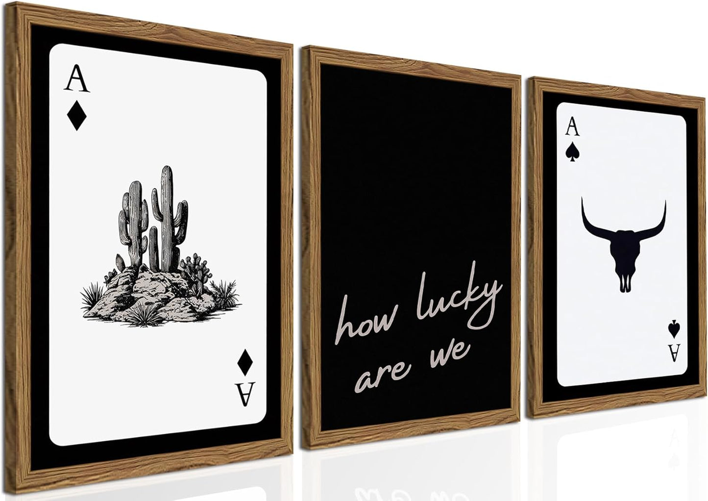 Western Wall Art Set of 3 for Rustic Cowboy Decor Lovers