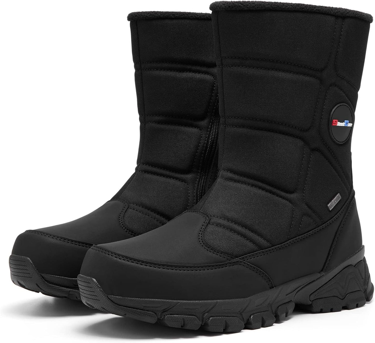 SILENTCARE Men's Winter Waterproof Snow Boots for Outdoor Fun