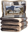 Natural Alpaca and Sheep Wool Blanket Full/Queen - Heavyweight Warmth