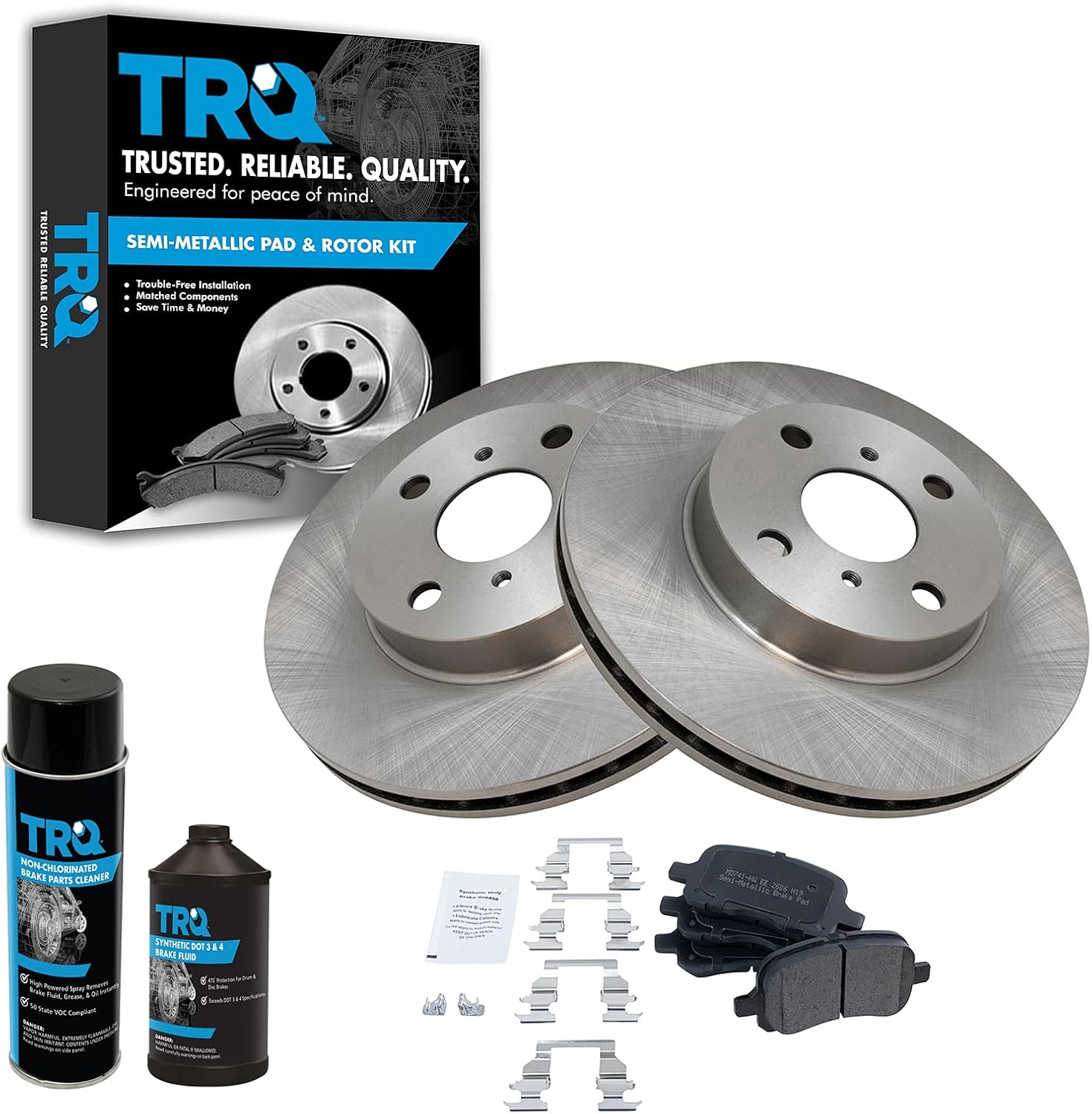 TRQ Front Brake Pad & Rotor Kit for 1998-2002 Chevrolet Prizm
