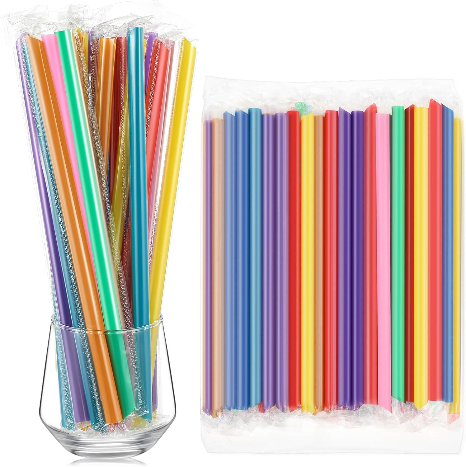 600 Pcs Smoothie Straws for Bubble Tea and Milkshakes