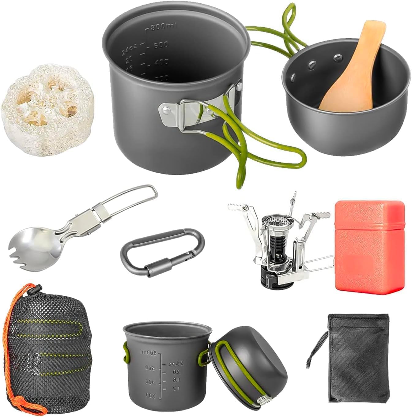 Beteray Portable Camping Cookware Set: Non-Stick & Lightweight!