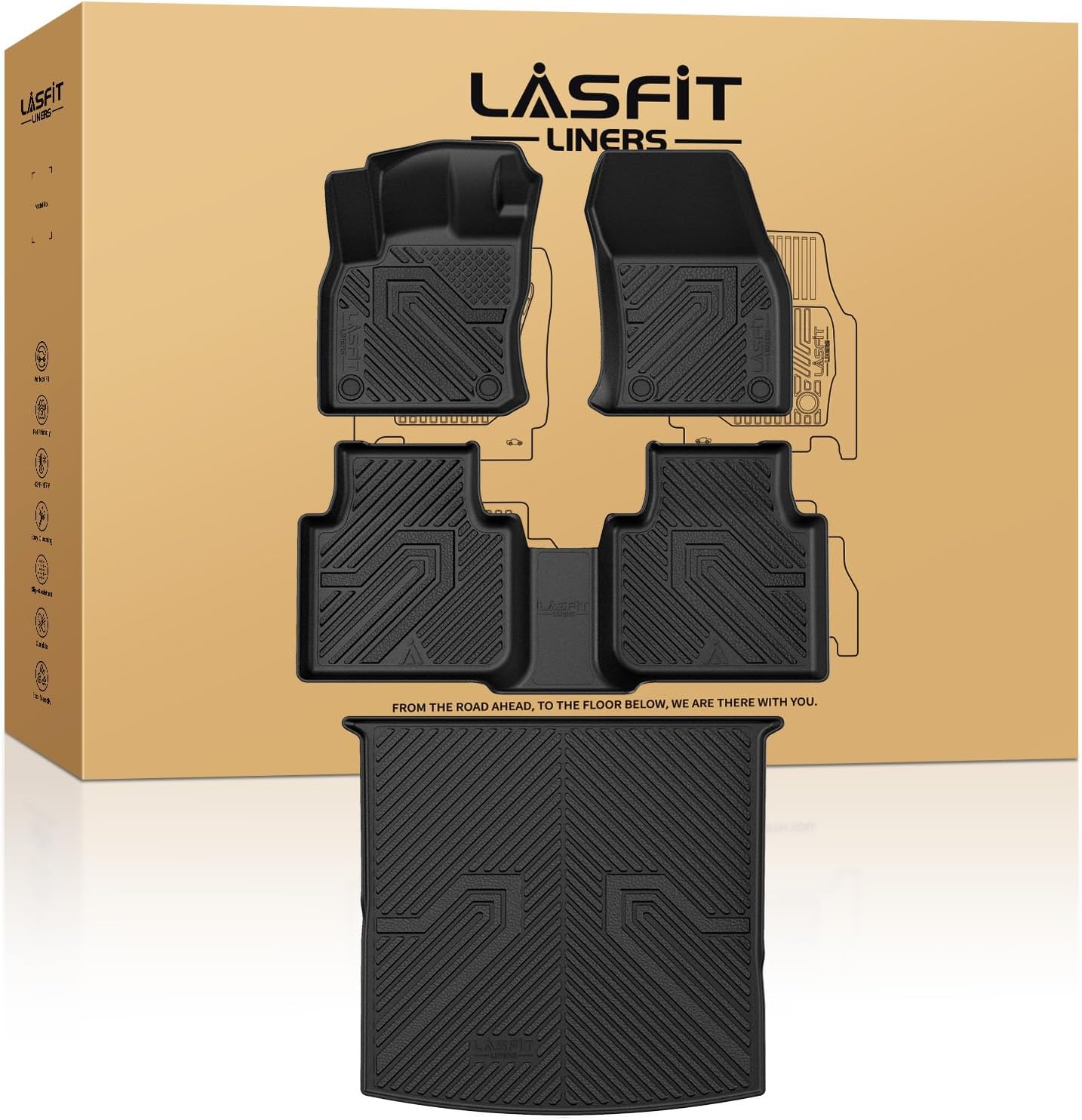 LASFIT Floor & Cargo Mats for Volkswagen Tiguan 2018-2024