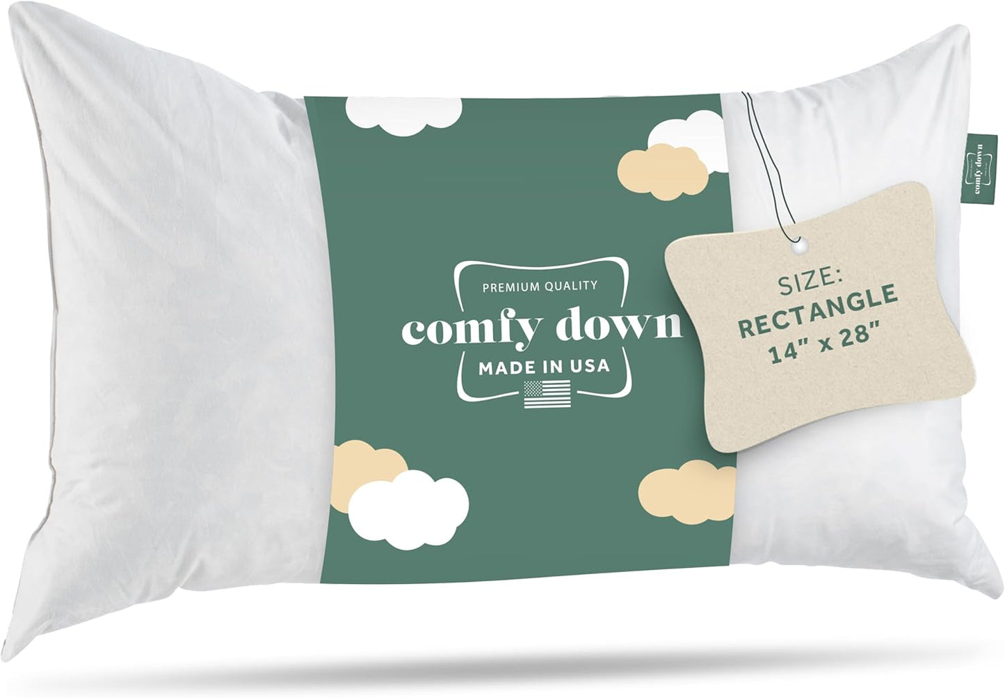 ComfyDown Decorative Throw Pillow Insert for Ultimate Comfort