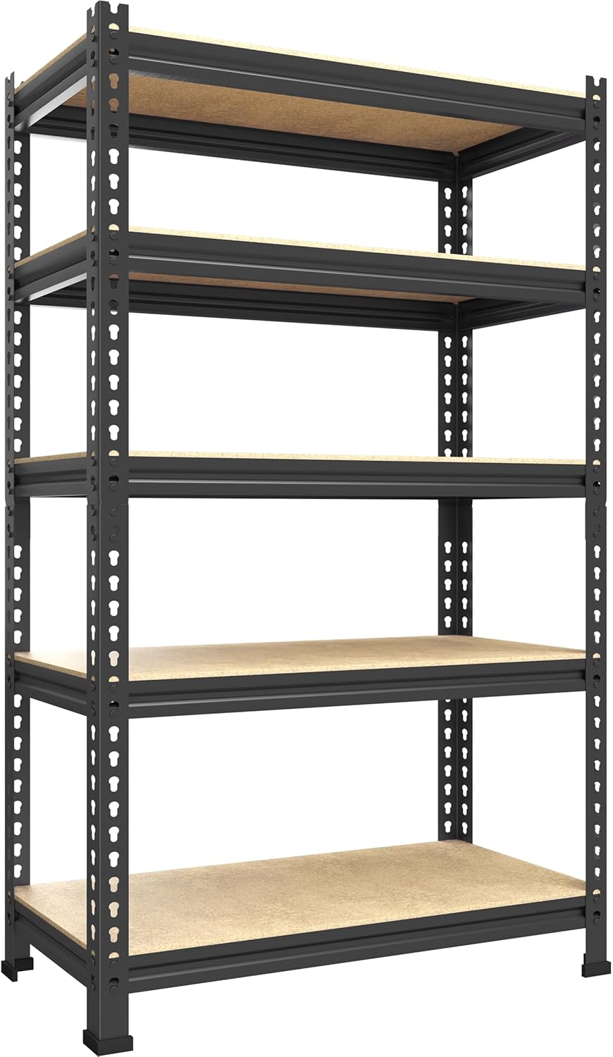 Adjustable 5 Tier Heavy Duty Metal Storage Shelves for Garage