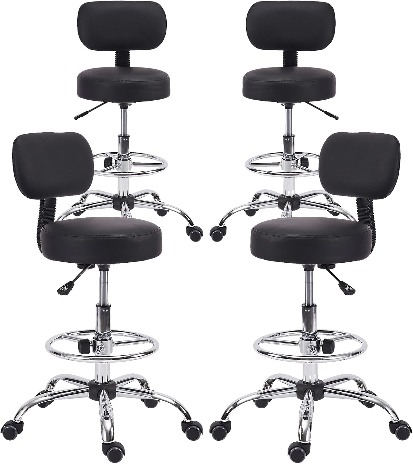 Drafting Stool Chair with Back for Home Bar and Office Use