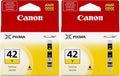 Canon CLI-42 Y Yellow (Pack of 2) - Reliable Photo-Quality Ink