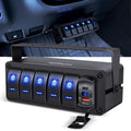 Nilight 5 Gang Rocker Switch Box with PD Type C & QC 3.0 USB