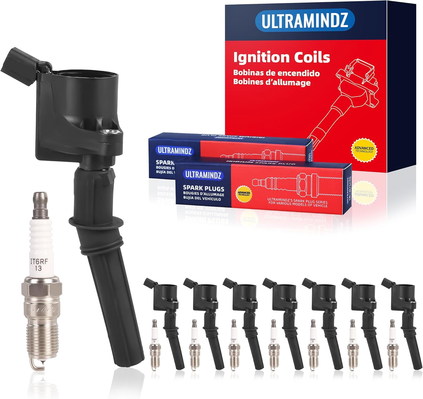 Ignition Coils DG508 & Spark Plugs for Ford 4.6L Engines