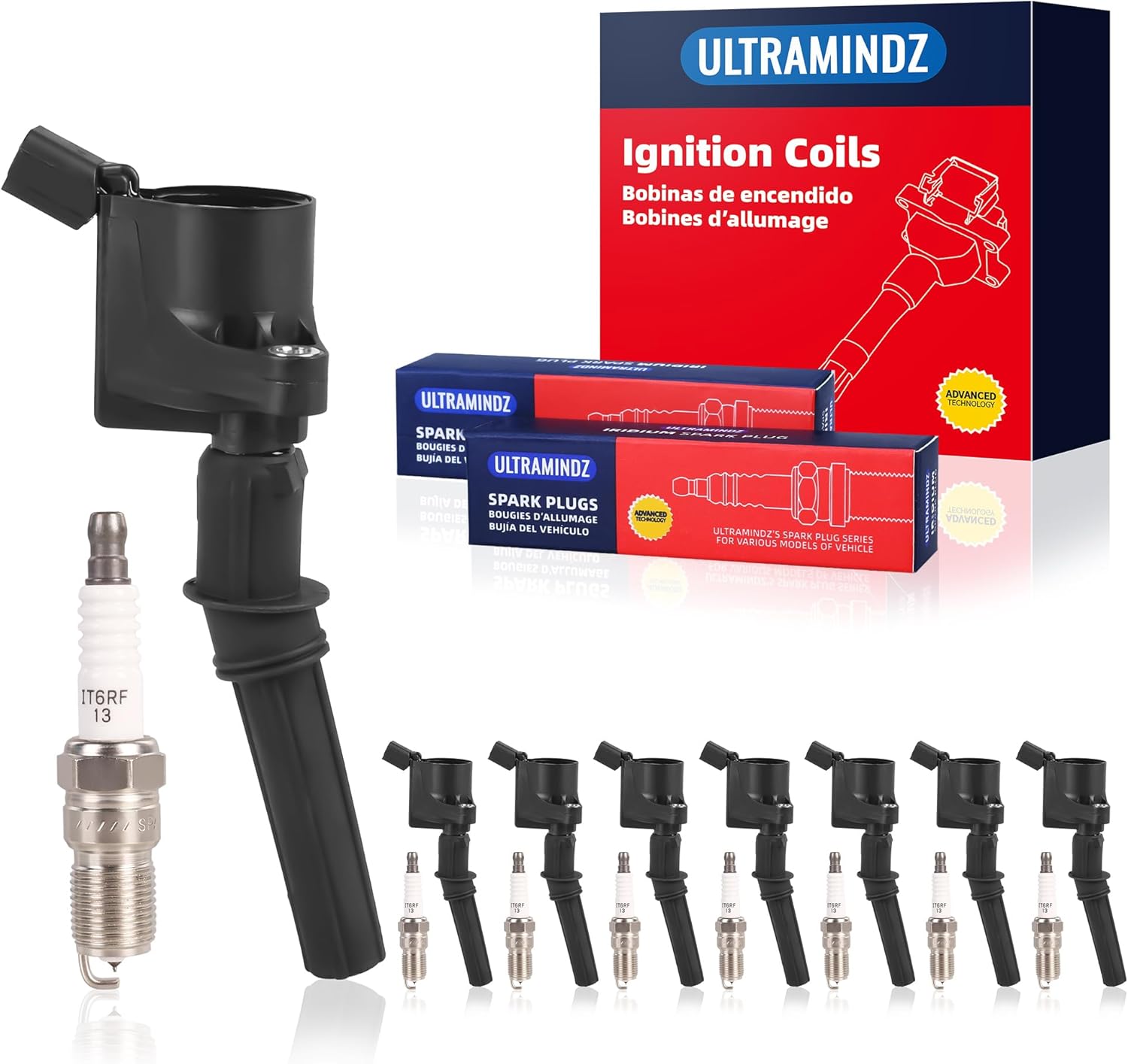 Ignition Coils DG508 & Spark Plugs for Ford 4.6L Engines