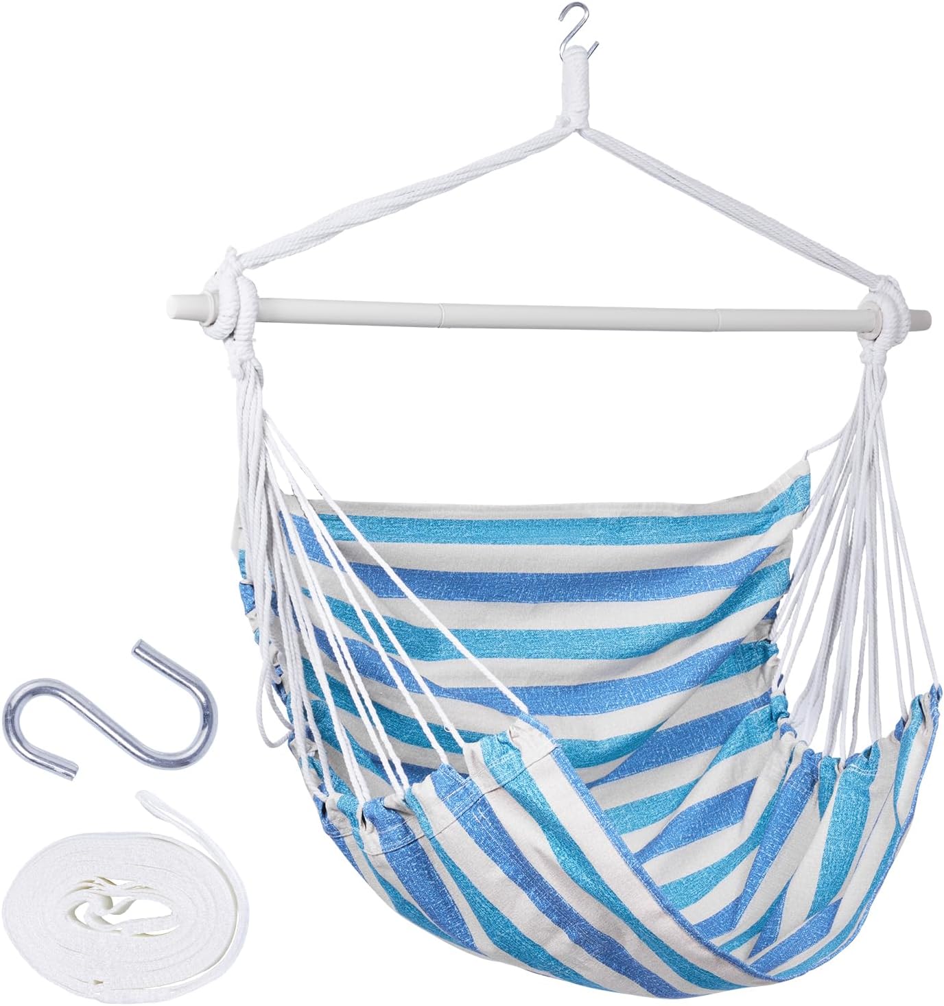 Relax in Style: Striped Hammock Swing Chair