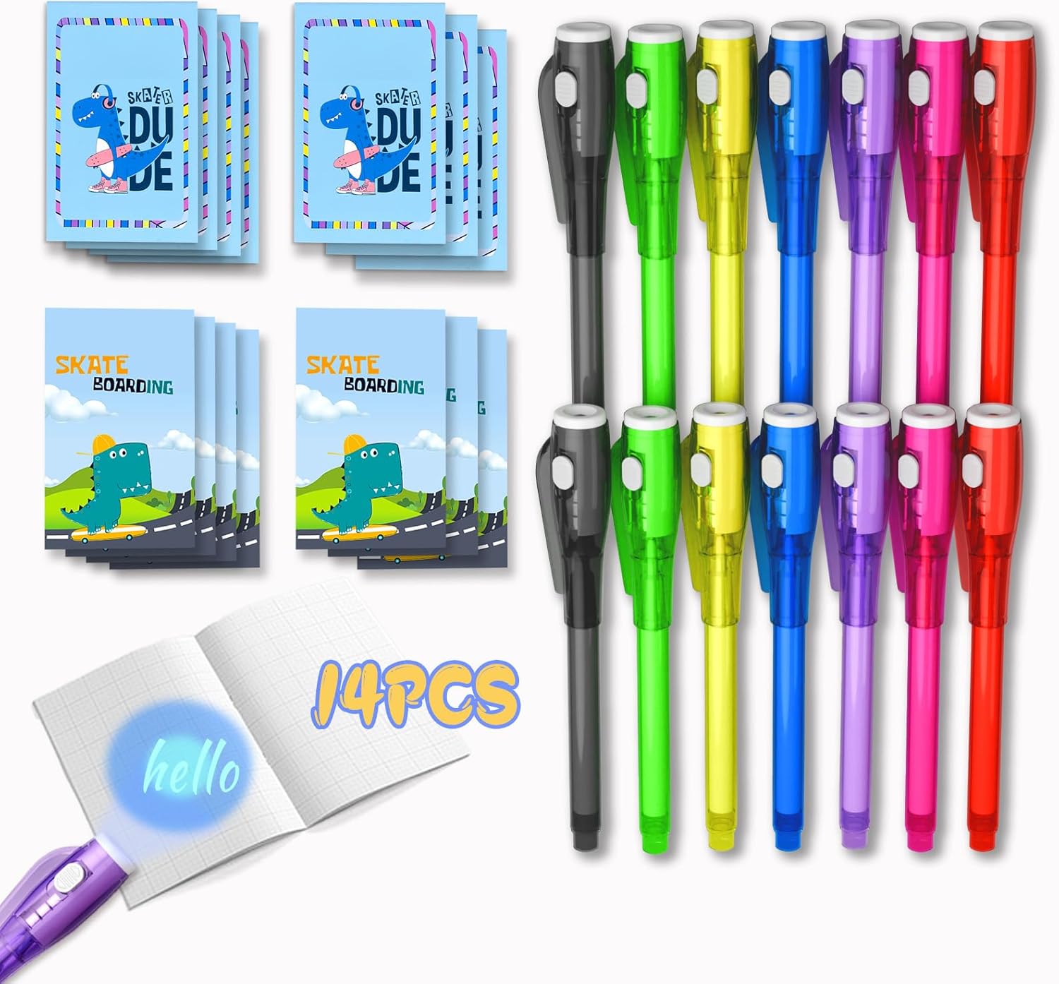Invisible Ink Spy Pen Party Game Set