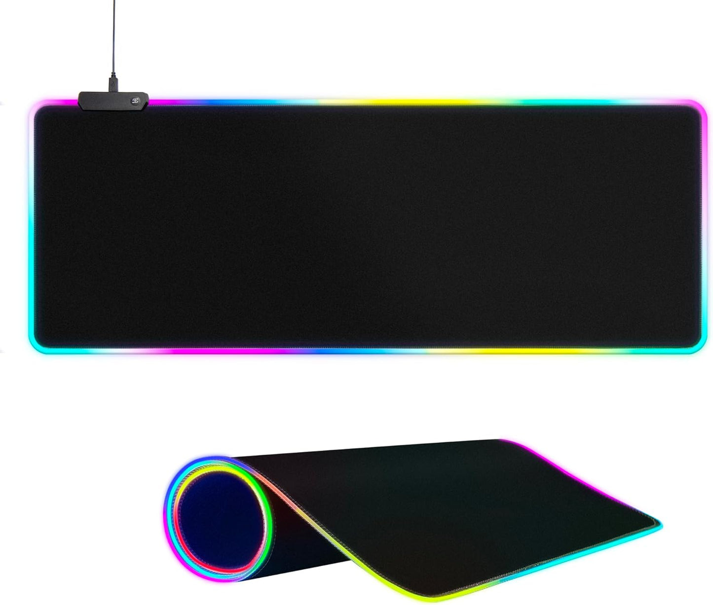 RGB Gaming Mouse Pad - 15 Light Modes Extended Soft Mat for Pro Gamers