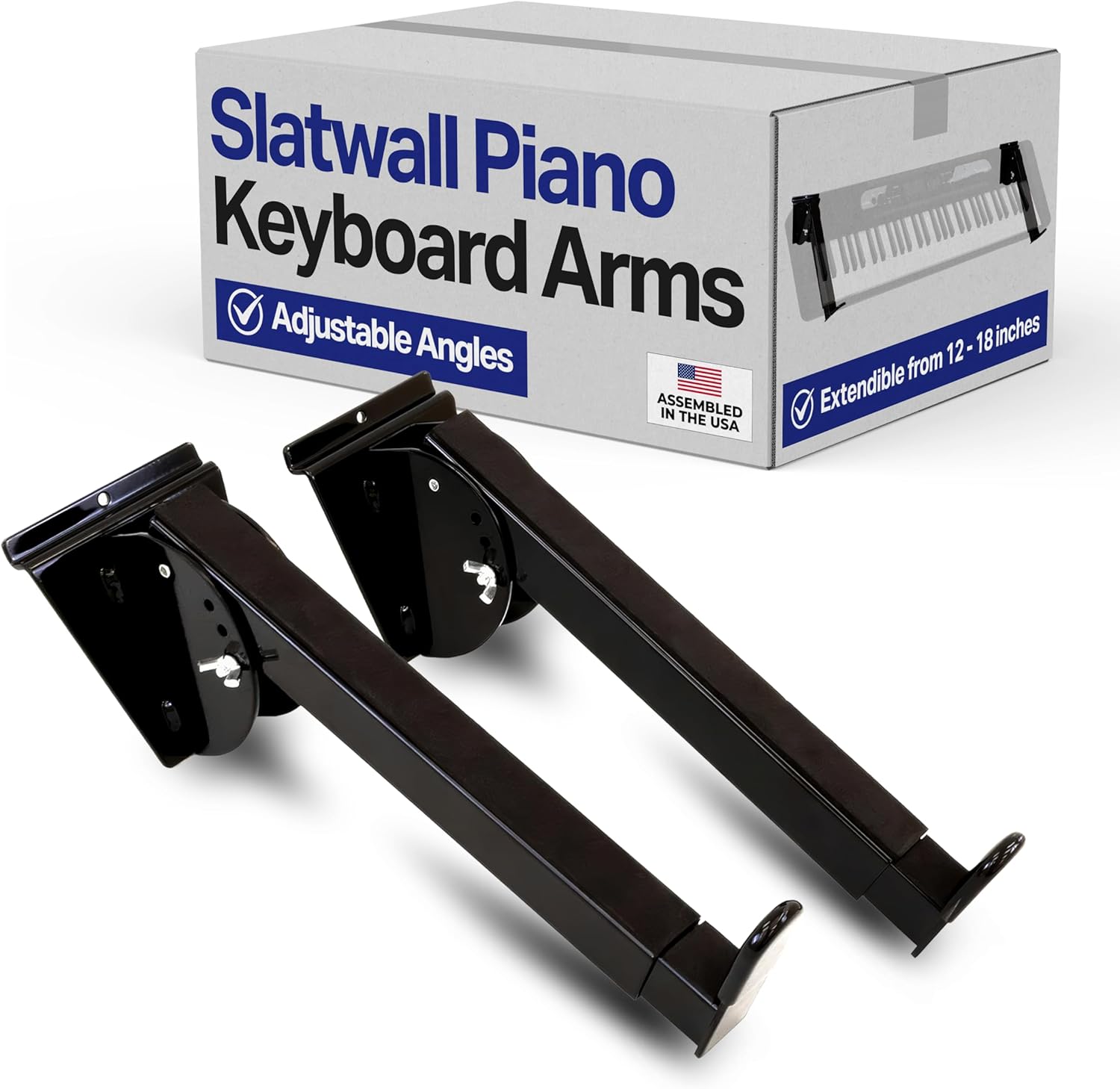 Telescoping Keyboard Wall Stand by Victory Display - Secure & Space-Saving!