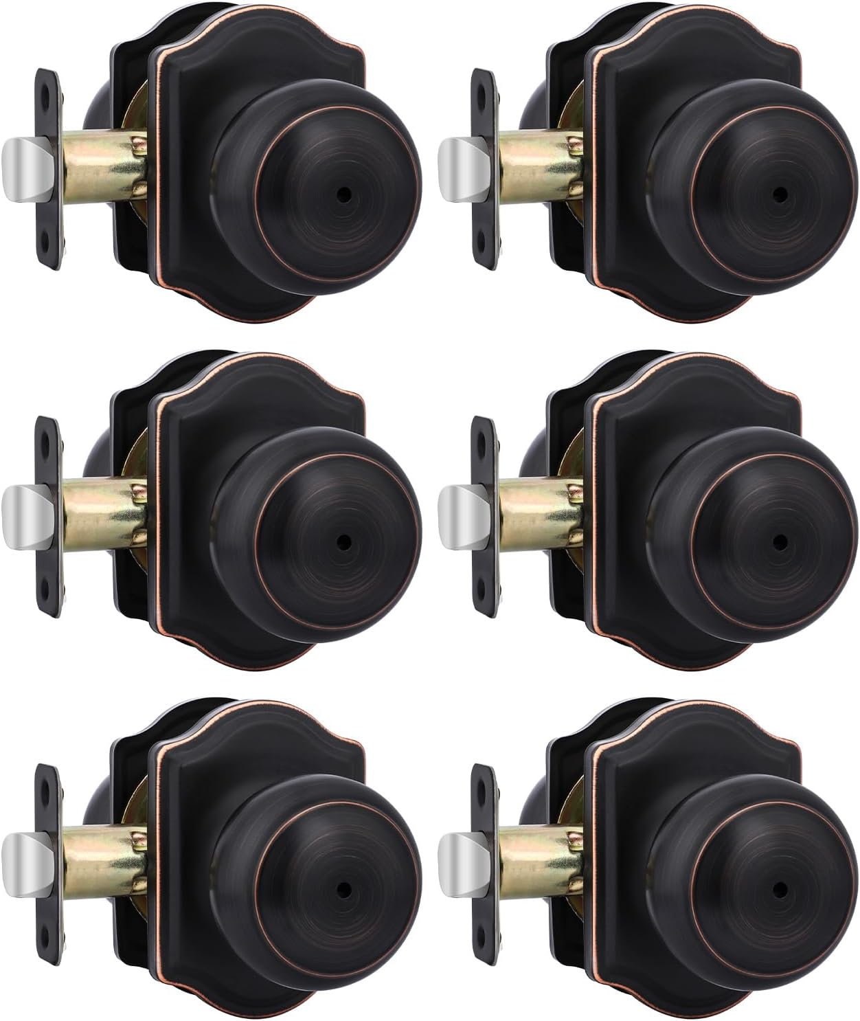 Oil Rubbed Bronze Door Knobs for Privacy in Bedroom & Bathroom