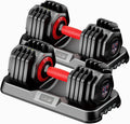 Adjustable Dumbbell Set 25/55/90LBS 10-in-1 - Space Saving Strength