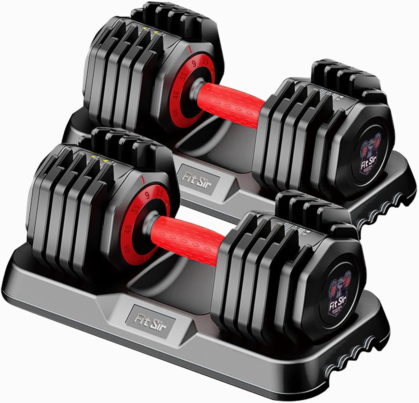 Adjustable Dumbbell Set for Home Gym - 10 in 1 Free Weights