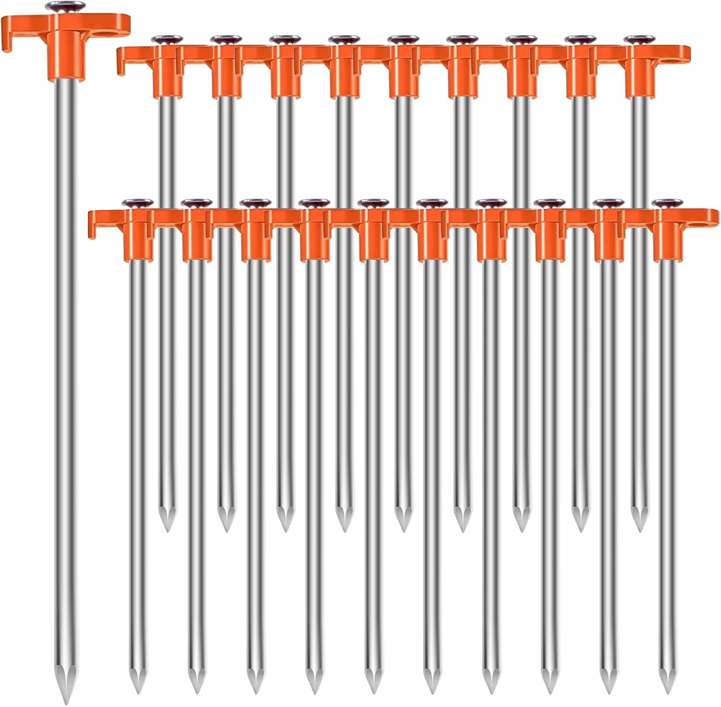 Non-Rust Orange Tent Stakes: Secure Outdoor Canopy